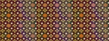 Klasik tropikal doğal elementlerin suluboya seti. Raster illüstrasyonu. Egzotik çiçekler, botanik parlak klasik doğa kahverengi ve mor renkler.