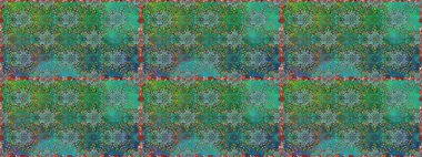 Yumuşak, bahar çiçekli arka plan. Çiçekli karalama şeklinde Raster çiçek deseni. Yeşil ve mavi renkte çiçekler.