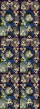 Gri ve kahverengi renkli yaz çiçekleri. Raster illüstrasyonu. Raster çiçek desenli ve çiçekli..