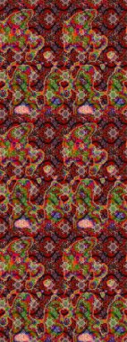 Çiçek rengi eskiz deseni. Raster çiçek izi. Klasik taslak çizimi. Raster Yumuşak kumaş deseni.