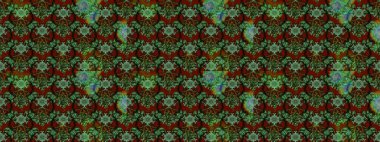 Klasik çiçek tasarımı elementleri. Yeşil kıvırcık çiçekler yeşil renkte şekillenir. Raster illüstrasyonu.