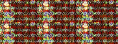 Çiçek desenli çizim. Raster illüstrasyonu. Asya tekstil tarzında. Kahverengi renkli çiçekler. Raster illüstrasyonu.