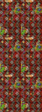 Raster düz çiçek çizim deseni. Hediye ambalaj kağıdı, tebrik kartları, posterler ve pankart tasarımı. Kahverengi renkte çiçekler.