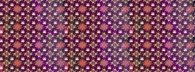 Tekstil, kumaş, kapaklar, duvar kağıtları, baskı, naylon, koleksiyon defteri, örgü, dekupaj için güzel bir eskiz. Küçük mor, bej ve çiçeklerle oldukça eski bir bez torba deseni. Millefleurlar.