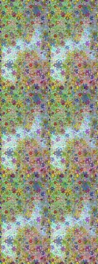 Çiçek duvar kağıdı. Kusursuz desen. Tarafsız ve yeşil renklerde. Hint süsü. Raster illüstrasyonu. Renkli süs kenarı.