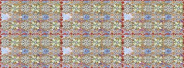 Çiçeksiz desenli arka plan. Düz Çiçek Elementleri Tasarım Raster illüstrasyonu. Renkli Bahar Temalı Kusursuz Arkaplan. Gri ve nötr renkte çiçekler.