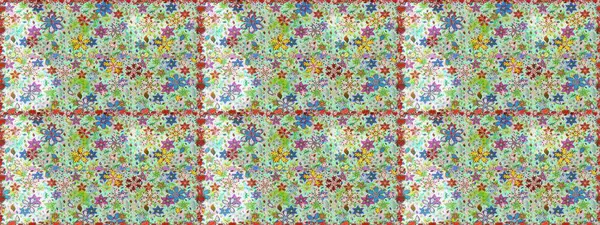 Flowers on neutral and green colors. Flat Flower Elements Design. Cute flower raster pattern. Seamless Colour Spring Theme seamless pattern Background.