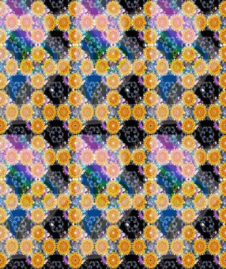 Eski usul küçük çiçekli şirin bir eskiz deseni. Moda arka planında parlak buketler. Raster illüstrasyonu. Kumaş, duvar kâğıdı ve kağıda yazdırmak için gelişen arkaplan.