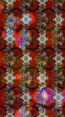 Çiçekli karalama şeklinde Raster çiçek deseni. Yumuşak, bahar çiçekli arka plan. Kahverengi renkte çiçekler.