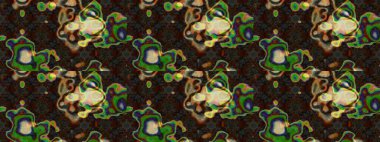 Çiçekli çiçek deseni, suluboya. Kahverengi renkli çiçekler. Renkli Bahar Teması eskiz kalıbı. Düz Çiçek Elementleri Tasarımı. Raster illüstrasyonu.