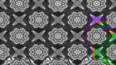 Raster illüstrasyonu. Gri renklerde. Güzel kumaş deseni. Raster illüstrasyonunda çiçek deseni çizimi.