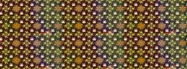 Güzel kumaş deseni. Düz Çiçek Elementleri Tasarımı. Renkli Bahar Teması eskiz kalıbı. Raster illüstrasyonunda çiçek deseni çizimi.