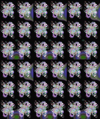 Çiçekli karalama şeklinde Raster çiçek deseni. Siyah renkli çiçekler. Nazikçe, güzel çiçek arkaplanı..