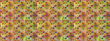 Sarı renkli çiçekler. El çizimi çiçekli, soyut, pürüzsüz desen. Raster illüstrasyonu.