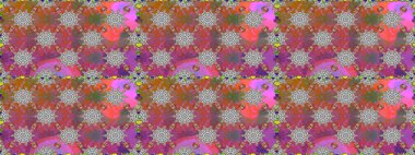 Kusursuz bir geçmişi var. Kumaş, tekstil, duvar kağıdı baskısı için. Miles Fleur, süslü püslü bir süs. Raster illüstrasyonu. Eski usul. Tomurcukları papatya çiçekleri olan sevimli bir çiçek deseni..