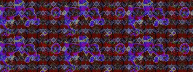 Tomurcukları papatya çiçekleri olan sevimli bir çiçek deseni. Eskiz geçmişi. Raster illüstrasyonu. Kumaş, tekstil, duvar kağıdı baskısı için. Eski usul. Miles Fleur, dandik süs.