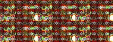 Sevimli çiçek raster deseni. Modaya uygun kumaş deseni. Renkli Yaz Temalı eskiz kalıbı. Düz Çiçek Elementleri Tasarımı.