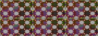 Raster illüstrasyonu. Nazik, yaz çiçekleri kahverengi ve gri renklerde. Raster çiçek desenli ve çiçekli..