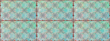 Renkli Bahar Temalı Kusursuz Arkaplan. Düz Çiçek Elementleri Tasarımı. Güzel kumaş deseni. Raster illüstrasyonu. Zentangle soyut çiçekleri. Çiçek tozu..