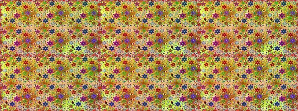 Sarı renkli çiçekler. El çizimi çiçekli, soyut, pürüzsüz desen. Raster illüstrasyonu.