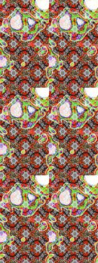 Raster illüstrasyonu. Çiçekli güzel suluboya desen. Tarafsız renklerde.