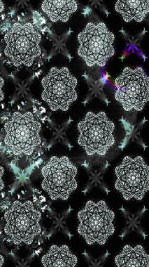 Çizim çiçek deseni duvar kâğıdı olarak kullanılabilir. Raster illüstrasyonu. Siyah renkte çiçekler.