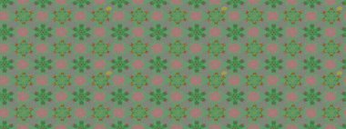 Renkli çizim kalıbı. Yeşil renkli şirin tekstil. Çiçek duvar kâğıdı. Raster illüstrasyonu. Çiçek arka planı.