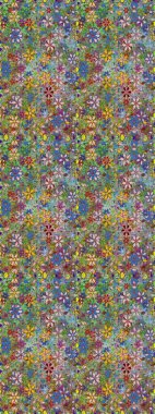 Eski usul. Tomurcukları papatya çiçekleri olan sevimli bir çiçek deseni. Raster illüstrasyonu. Miles Fleur, süslü püslü bir süs. Kumaş, tekstil, duvar kağıdı baskısı için. Kusursuz arkaplan.