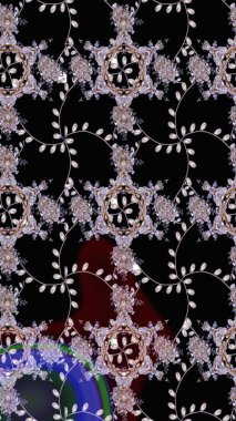 Hediye ambalaj kağıdı, tebrik kartları, posterler ve pankart tasarımı. Raster düz çiçek çizim deseni. Siyah renkte çiçekler.