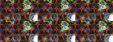 Düz Çiçek Elementleri Tasarımı. Çiçek deseni. Raster güzel kumaş deseni çiziyor. Renkli Bahar Teması çizim şablonu.