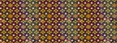 Suluboya tarzında kahverengi renkte. Küçük çiçekli yay deseni çiz. Raster illüstrasyonu.