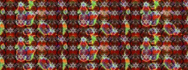 Kahverengi renkli çiçek desenli eskiz, el yapımı papatyalar, papatyalar. Tekrar eden çiçek arkaplanı, zarif kahverengi çiçek duvar kağıdı..