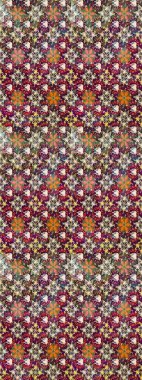 Raster Çiçek İllüstrasyonu 'nun şirin tekstili. Kahverengi ve bej renkli etnik çiçeklerle zarif bir eskiz deseni..