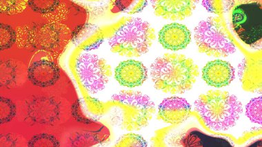 Egzotik çiçekler, botanik parlak klasik sarı renkler. Raster illüstrasyonu. Klasik tropikal doğal elementlerin suluboya seti.