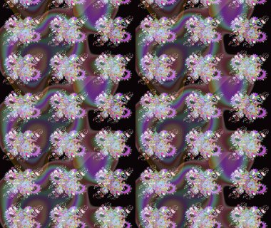 Kabile sanatı boho baskısı, klasik çiçek arkaplanı. Soyut etnik raster çizim kalıbı. Arkaplan dokusu, duvar kağıdı, kahverengi renkli çiçek teması.