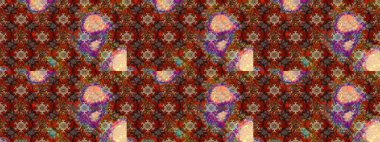 Kahverengi renkte çiçekli çiçek deseni. Suluboya tarzında kahverengi renkte çiçekler.