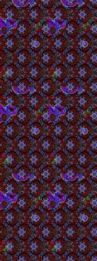 Raster illüstrasyonundaki çiçek desenli çizim. Kahverengi renkli çiçekler. Renkli Yaz Temalı eskiz kalıbı. Düz Çiçek Elementleri Tasarımı.