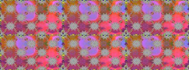 Küçük çiçekteki sevimli çiçek deseni. Pembe renkli çiçekler. Raster illüstrasyonu.