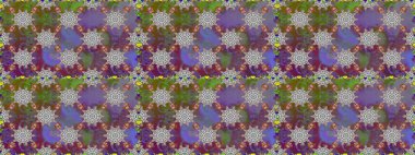 Kusursuz bir geçmişi var. Eski usul. Raster illüstrasyonu. Raster. Tomurcukları çiçek olan sevimli bir çiçek deseni. Kumaş, tekstil ve duvar kağıdı baskısı için..