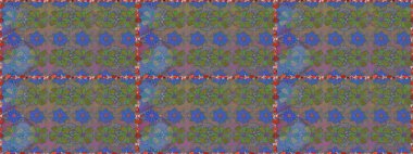 Renkli Bahar Temalı Kusursuz Arkaplan. Raster kusursuz. Güzel kumaş deseni. Çiçek deseni. Düz Çiçek Elementleri Tasarımı.