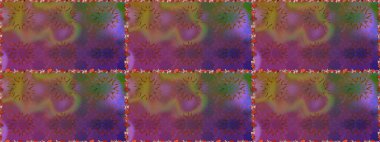 Varicolopurple ve kahverengi raster pürüzsüz çizim. Birçok mor ve kahverengi soyut çiçekli tropik, pürüzsüz desen. Küçük çiçekte sevimli çiçek deseni var..