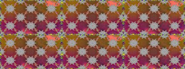 Çiçekle kusursuz desen. Kahverengi ve gri renkli çiçekler. Renkli Bahar Temalı Kusursuz Arkaplan. Düz Çiçek Elementleri Tasarımı.