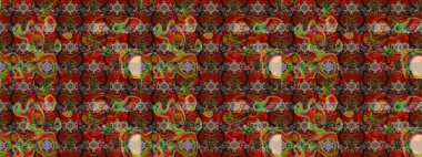 Çiçekli yaz çiçekleri. Küçük çiçekte güzel bir desen. Küçük renkli çiçekler. Moda baskıları için zarif bir şablon. Motley illüstrasyonu. Çizim.