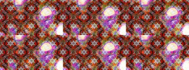 Çizim çiçek deseni duvar kâğıdı olarak kullanılabilir. Kahverengi renkli çiçekler. Raster illüstrasyonu.