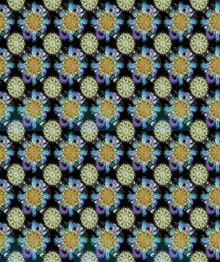 Çiçekli bahar çiçekleri. Küçük çiçekte güzel bir desen. Küçük renkli çiçekler. Moda baskıları için zarif bir şablon. Motley illüstrasyonu. Çizim.