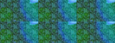 Mavi renkler ve parlak çiçekler üzerine soyut çizim deseni. Küçük çiçekte hoş bir çiçek deseni var. Çiçek elementli zarif raster dokusu..