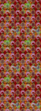 Tropik çiçekler. Gömlek, arka plan modelini çiz. Kırmızı renkte çiçekler.