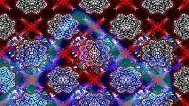 Çiçekli çiçek deseni, suluboya. Raster deseni. Küçük çiçekte güzel bir çiçek deseni..