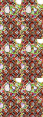 Raster illüstrasyonu. Çiçekli güzel suluboya desen. Tarafsız renklerde.