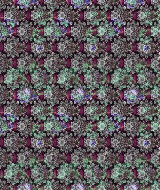 Çizim çiçek deseni duvar kâğıdı olarak kullanılabilir. Raster illüstrasyonu. Gri renkli çiçekler.